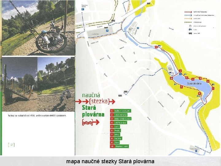 mapa naučné stezky Stará plovárna 