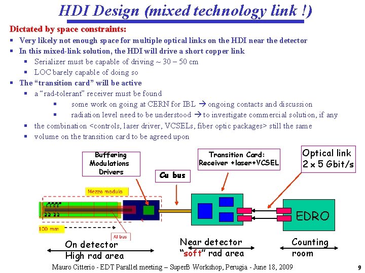 HDI Design (mixed technology link !) Dictated by space constraints: § Very likely not