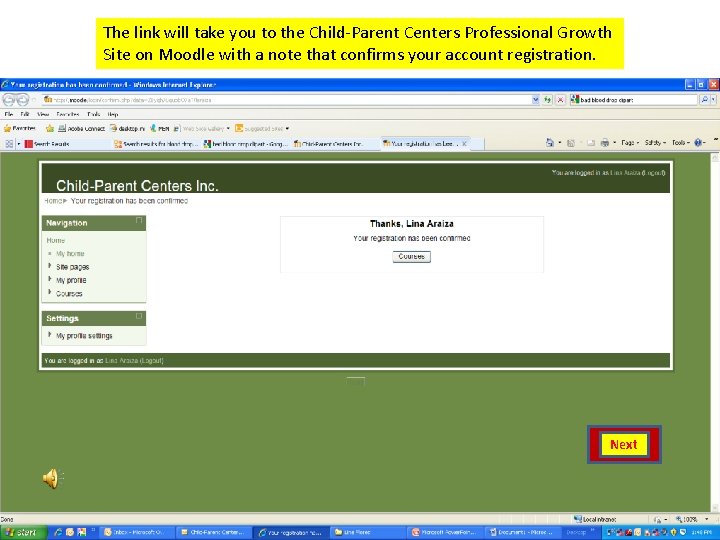 The link will take you to the Child-Parent Centers Professional Growth Site on Moodle