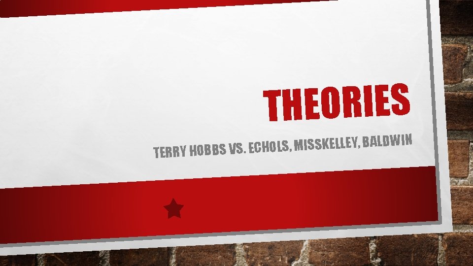 THEORIES IN W D L A B , Y E L L E K