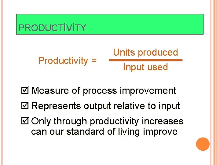 PRODUCTIVE OPERATIONS SYSTEMS EFFCENCY PRODUCTVTY JIT Prepared by