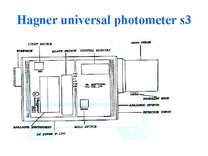 Hagner universal photometer s 3 