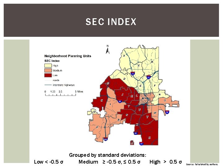 SEC INDEX Low < -0. 5 σ Grouped by standard deviations: Medium ≥ -0. SEC INDEX Low < -0. 5 σ Grouped by standard deviations: Medium ≥ -0.