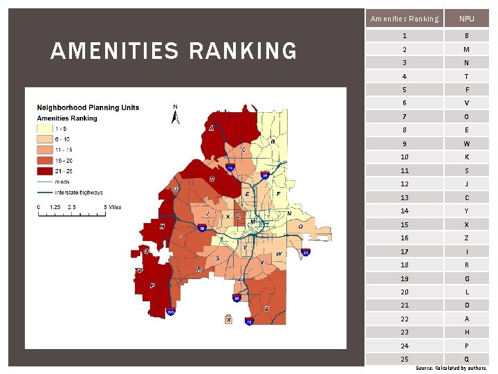 AMENITIES RANKING Amenities Ranking NPU 1 B 2 M 3 N 4 T 5 AMENITIES RANKING Amenities Ranking NPU 1 B 2 M 3 N 4 T 5