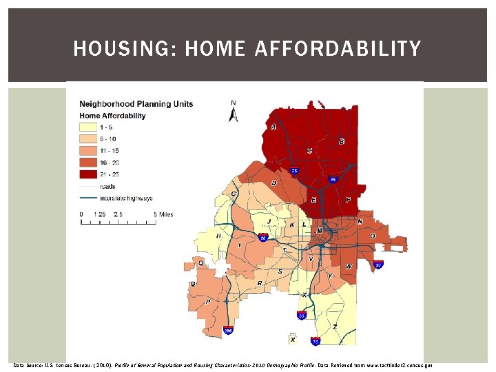 HOUSING: HOME AFFORDABILITY Data Source: U. S. Census Bureau. ( 2010). Profile of General HOUSING: HOME AFFORDABILITY Data Source: U. S. Census Bureau. ( 2010). Profile of General