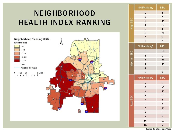 High SEC Medium SEC Low SEC NEIGHBORHOOD HEALTH INDEX RANKING NH Ranking NPU 1 High SEC Medium SEC Low SEC NEIGHBORHOOD HEALTH INDEX RANKING NH Ranking NPU 1