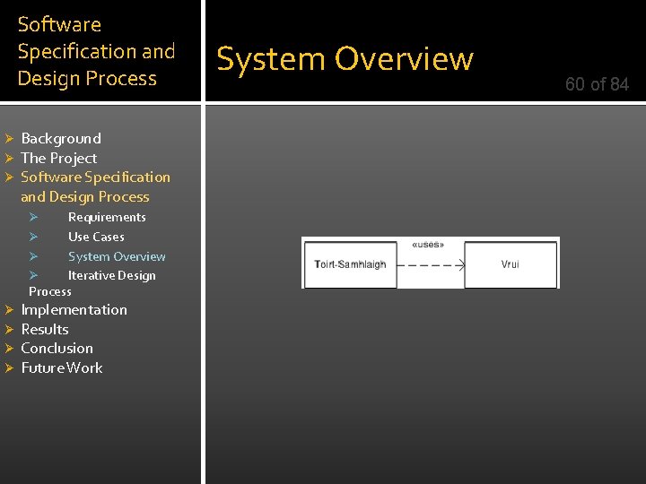 Software Specification and Design Process Ø Ø Ø Background The Project Software Specification and