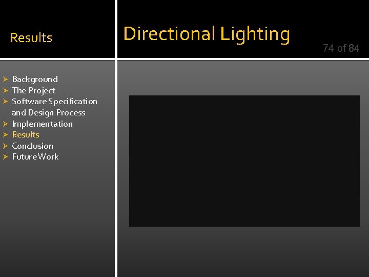 Results Ø Ø Ø Ø Background The Project Software Specification and Design Process Implementation