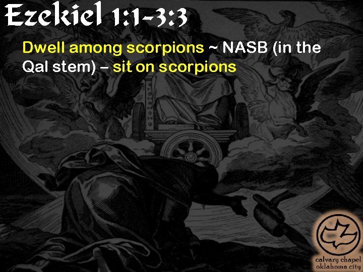 Ezekiel 1: 1 -3: 3 Dwell among scorpions ~ NASB (in the Qal stem)