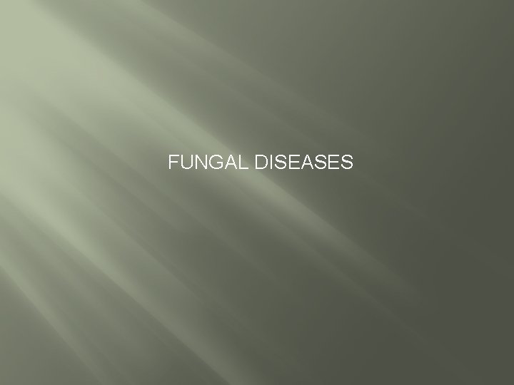 FUNGAL DISEASES 