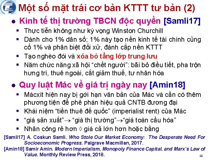 Một số mặt trái cơ bản KTTT tư bản (2) l Kinh tế thị