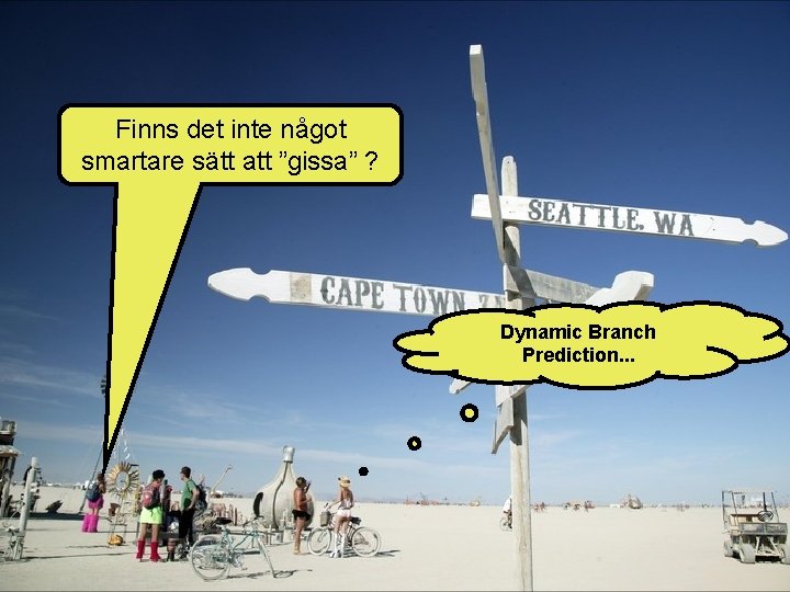 Finns det inte något smartare sätt att ”gissa” ? Dynamic Branch Prediction. . .