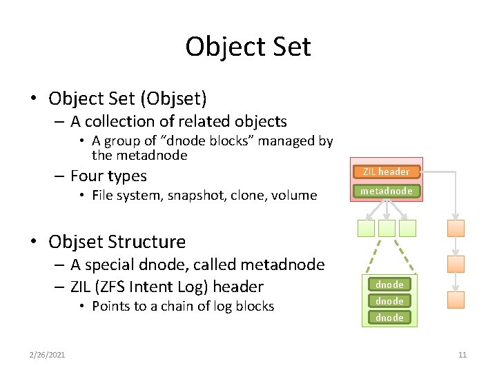 Object Set • Object Set (Objset) – A collection of related objects • A Object Set • Object Set (Objset) – A collection of related objects • A