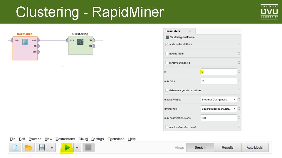 Clustering - Rapid. Miner 