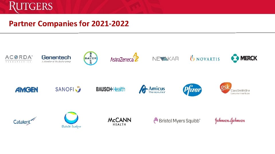 Partner Companies for 2021 -2022 