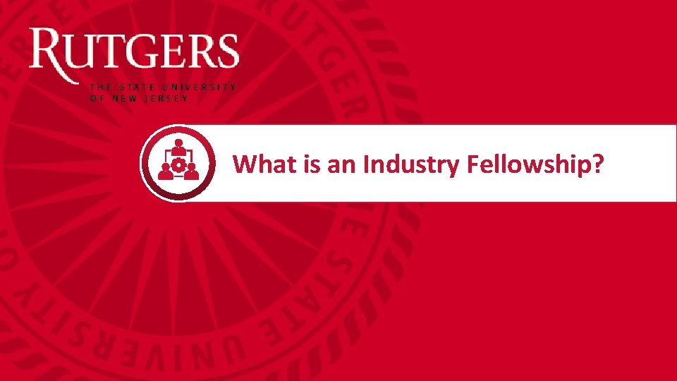 What is an Industry Fellowship? Header “Arial Black” 