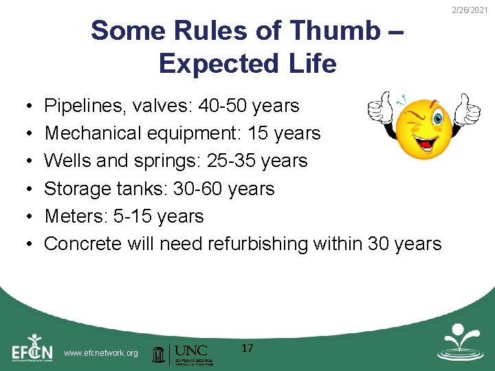 Some Rules of Thumb – Expected Life • • • Pipelines, valves: 40 -50 Some Rules of Thumb – Expected Life • • • Pipelines, valves: 40 -50
