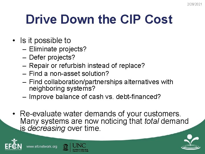 2/26/2021 Drive Down the CIP Cost • Is it possible to – – – 2/26/2021 Drive Down the CIP Cost • Is it possible to – – –