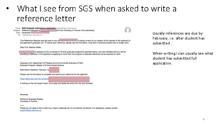  • What I see from SGS when asked to write a reference letter