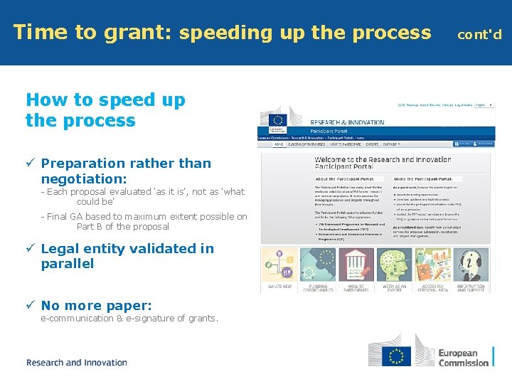 Time to grant: speeding up the process How to speed up the process ü