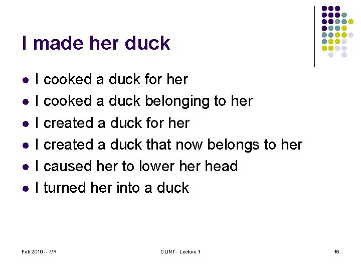 I made her duck l l l I cooked a duck for her I