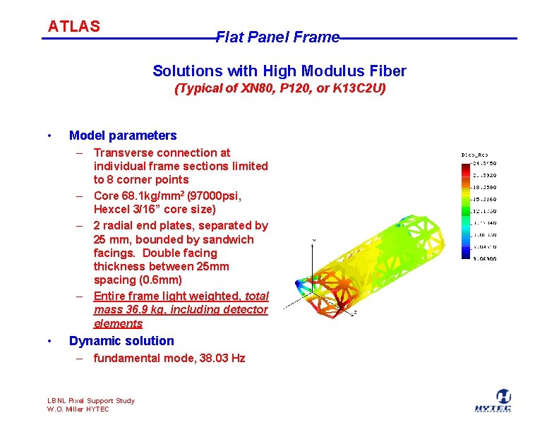 ATLAS Flat Panel Frame Solutions with High Modulus Fiber (Typical of XN 80, P