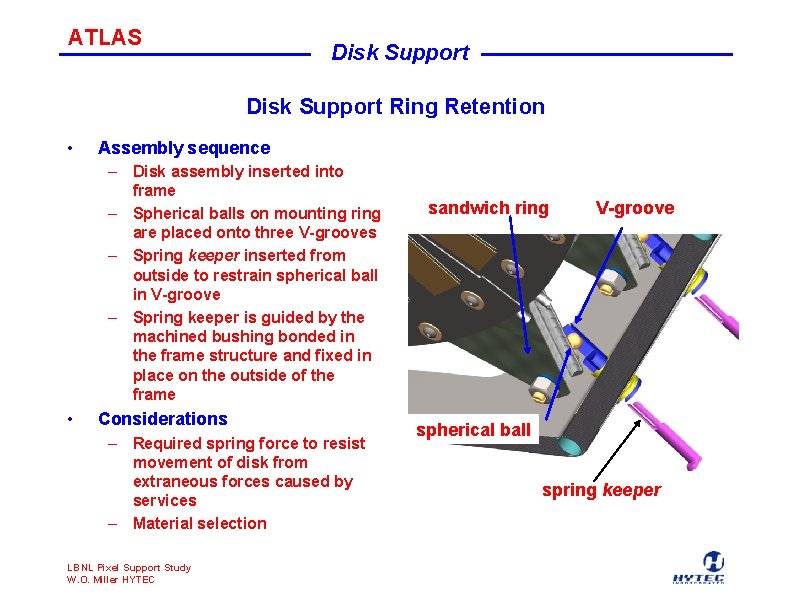 ATLAS Disk Support Ring Retention • Assembly sequence – Disk assembly inserted into frame