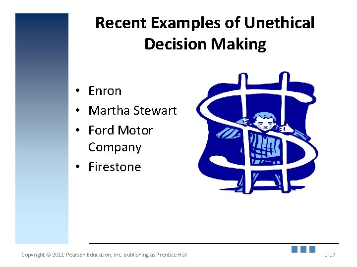 Recent Examples of Unethical Decision Making • Enron • Martha Stewart • Ford Motor