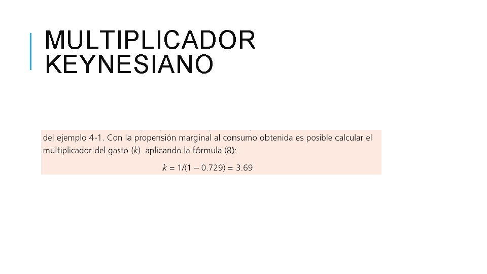 MULTIPLICADOR KEYNESIANO 