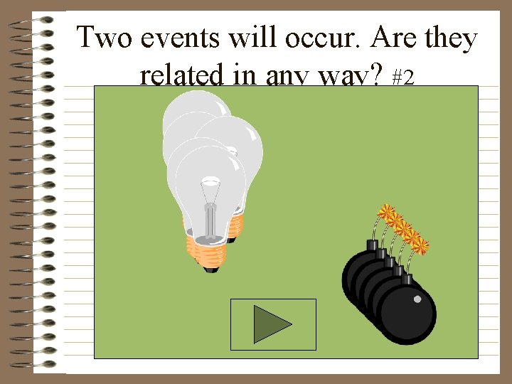 Two events will occur. Are they related in any way? #2 