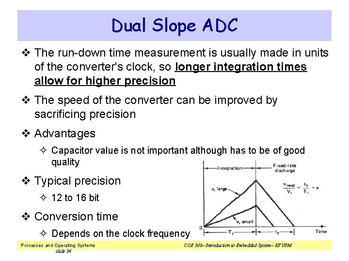 Dual Slope ADC v The run-down time measurement is usually made in units of