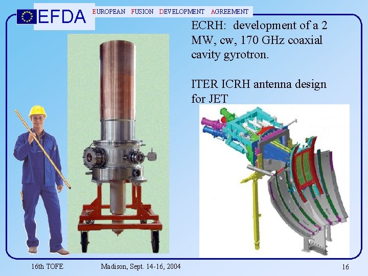 EFDA EUROPEAN FUSION DEVELOPMENT AGREEMENT ECRH: development of a 2 MW, cw, 170 GHz