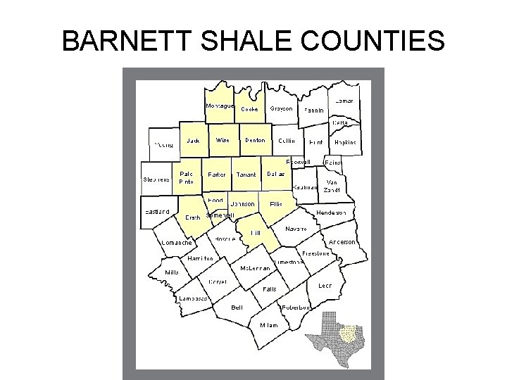 BARNETT SHALE COUNTIES 