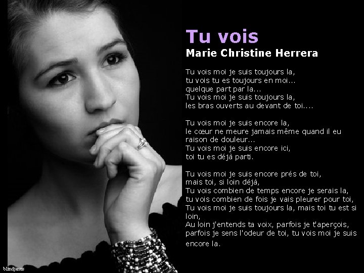 Tu vois Marie Christine Herrera Tu vois moi je suis toujours la, tu vois