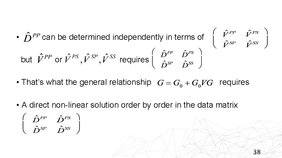 A Direct Inverse Solution For Avofwi Parameter Estimation