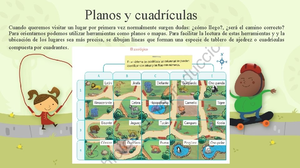 Planos y cuadrículas Cuando queremos visitar un lugar por primera vez normalmente surgen dudas: