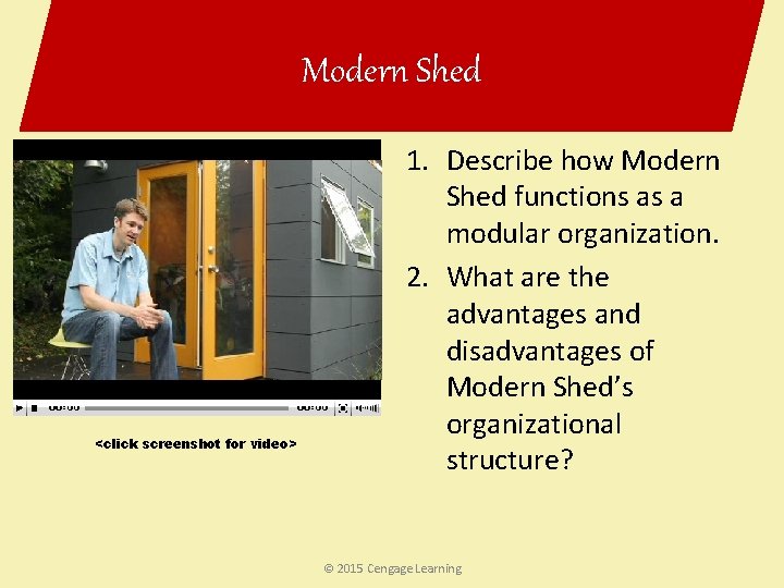 Modern Shed <click screenshot for video> 1. Describe how Modern Shed functions as a