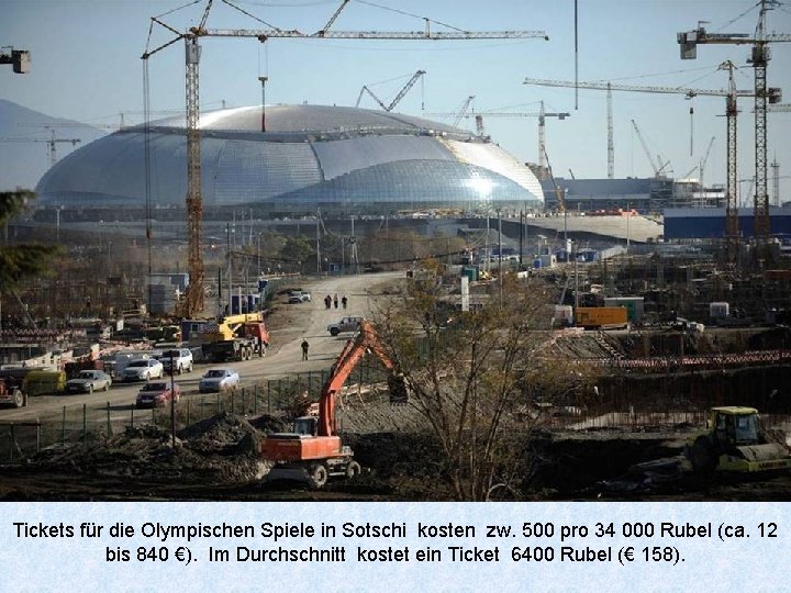 Tickets für die Olympischen Spiele in Sotschi kosten zw. 500 pro 34 000 Rubel