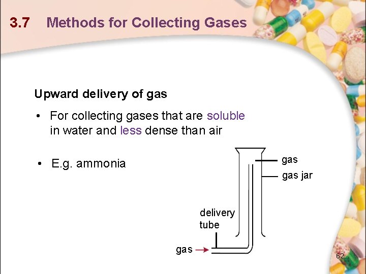 3. 7 Methods for Collecting Gases Upward delivery of gas • For collecting gases 3. 7 Methods for Collecting Gases Upward delivery of gas • For collecting gases