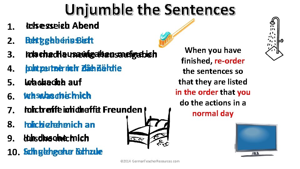 Unjumble the Sentences 1. 2. 3. 4. 5. 6. 7. 8. 9. 10. esse Unjumble the Sentences 1. 2. 3. 4. 5. 6. 7. 8. 9. 10. esse