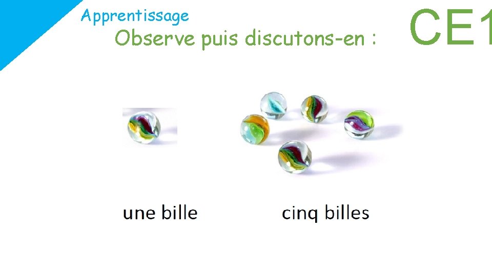 Apprentissage Observe puis discutons-en : CE 1 Apprentissage Observe puis discutons-en : CE 1