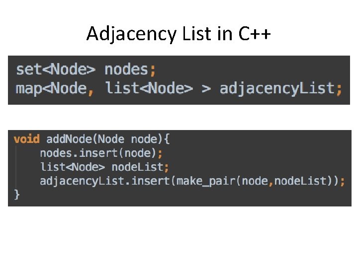 Adjacency List in C++ 