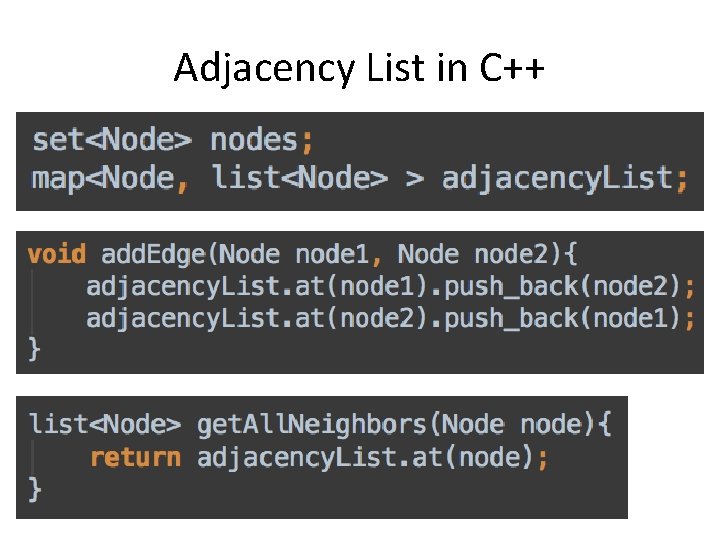 Adjacency List in C++ 
