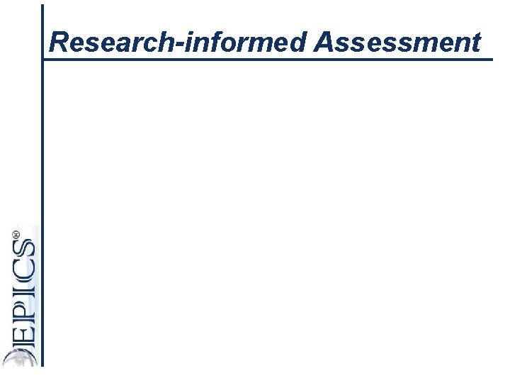 Research-informed Assessment 