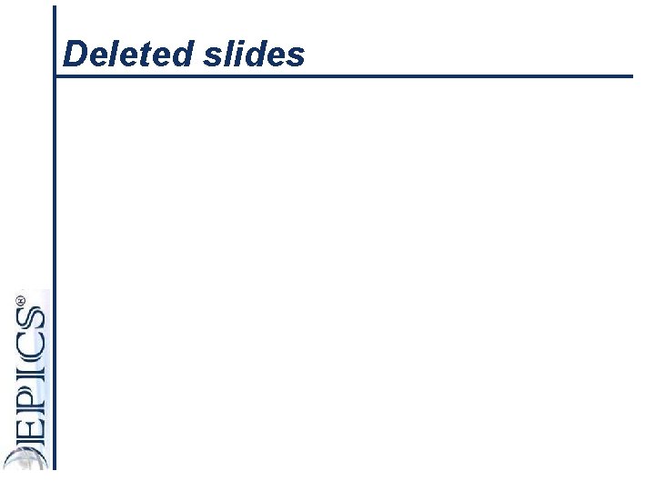 Deleted slides 