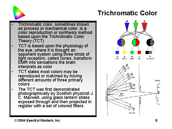 Trichromatic Color • • Trichromatic color, sometimes known as process or mechanical color, is