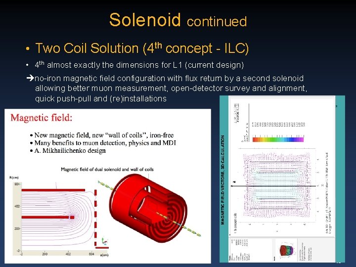 Solenoid continued • Two Coil Solution (4 th concept - ILC) • 4 th