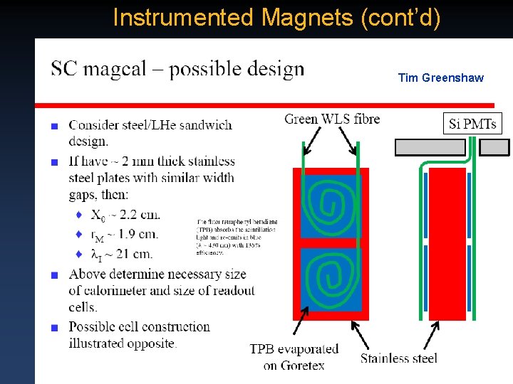 Instrumented Magnets (cont’d) Tim Greenshaw 