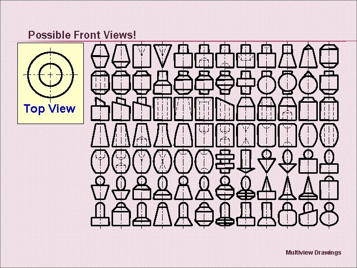 Possible Front Views! Top View Multiview Drawings 