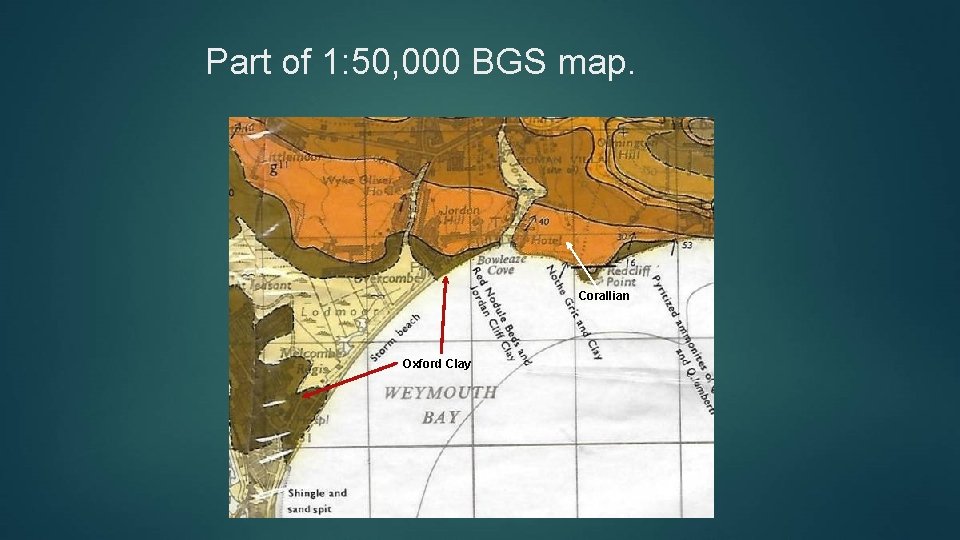 Part of 1: 50, 000 BGS map. Corallian Oxford Clay 